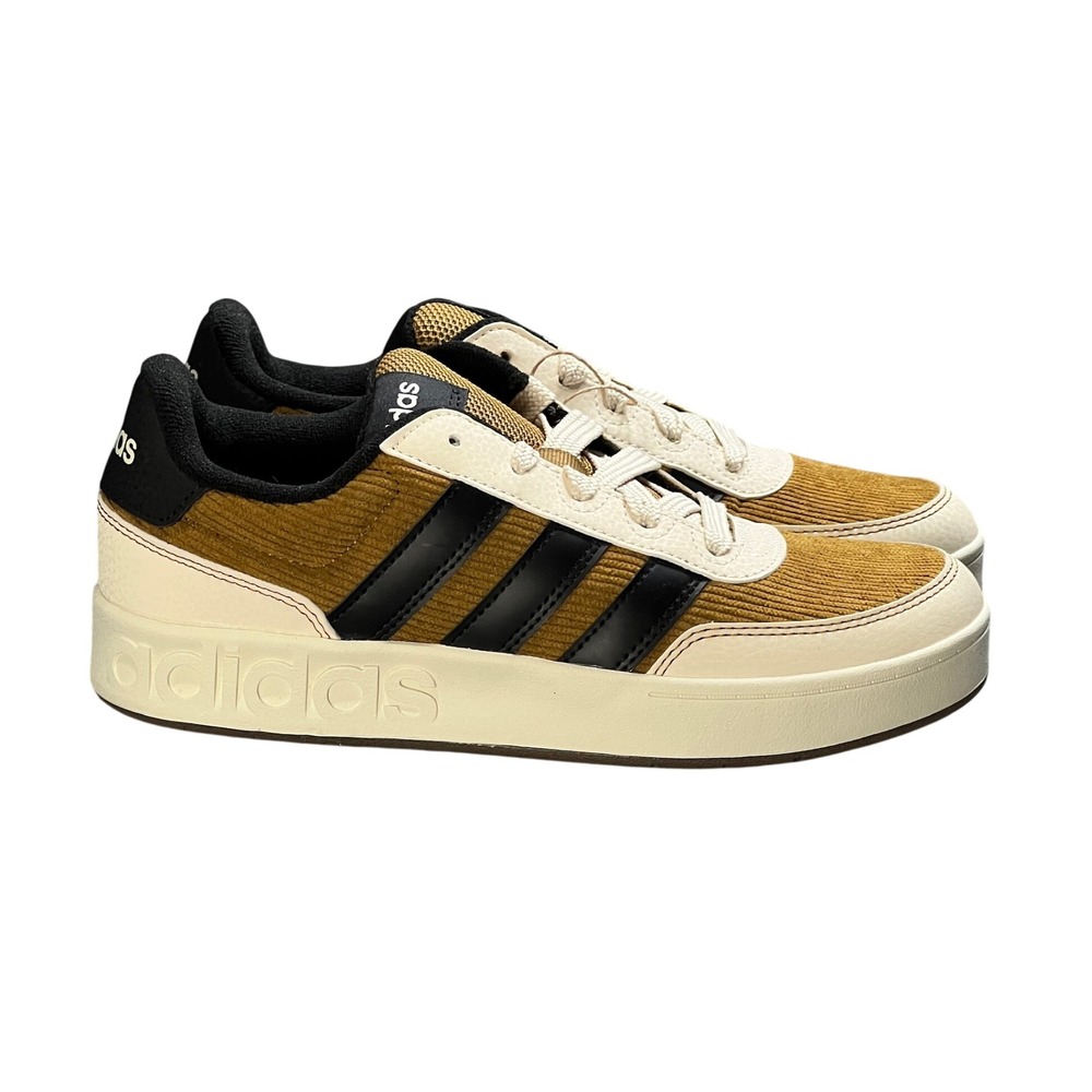 NWT Adidas Breakbase J Kids 4.5 Youth Sneakers‎ Mustard Yellow Corduroy JQ7774